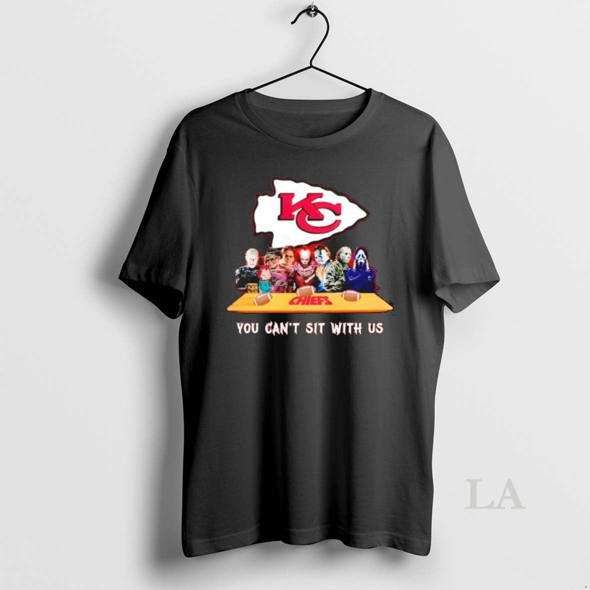 Original Horror Movie Characters You Cant Sit Us Kansas City Chiefs Halloween T-Shirts, Hoodie, Sweatshirt - T-Shirt, Sweatshirt, Hoodie