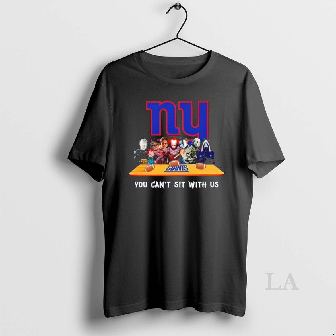 Original Horror Movie Characters You Cant Sit Us New York Giants Halloween T-Shirts, Hoodie, Sweatshirt - T-Shirt, Sweatshirt, Hoodie