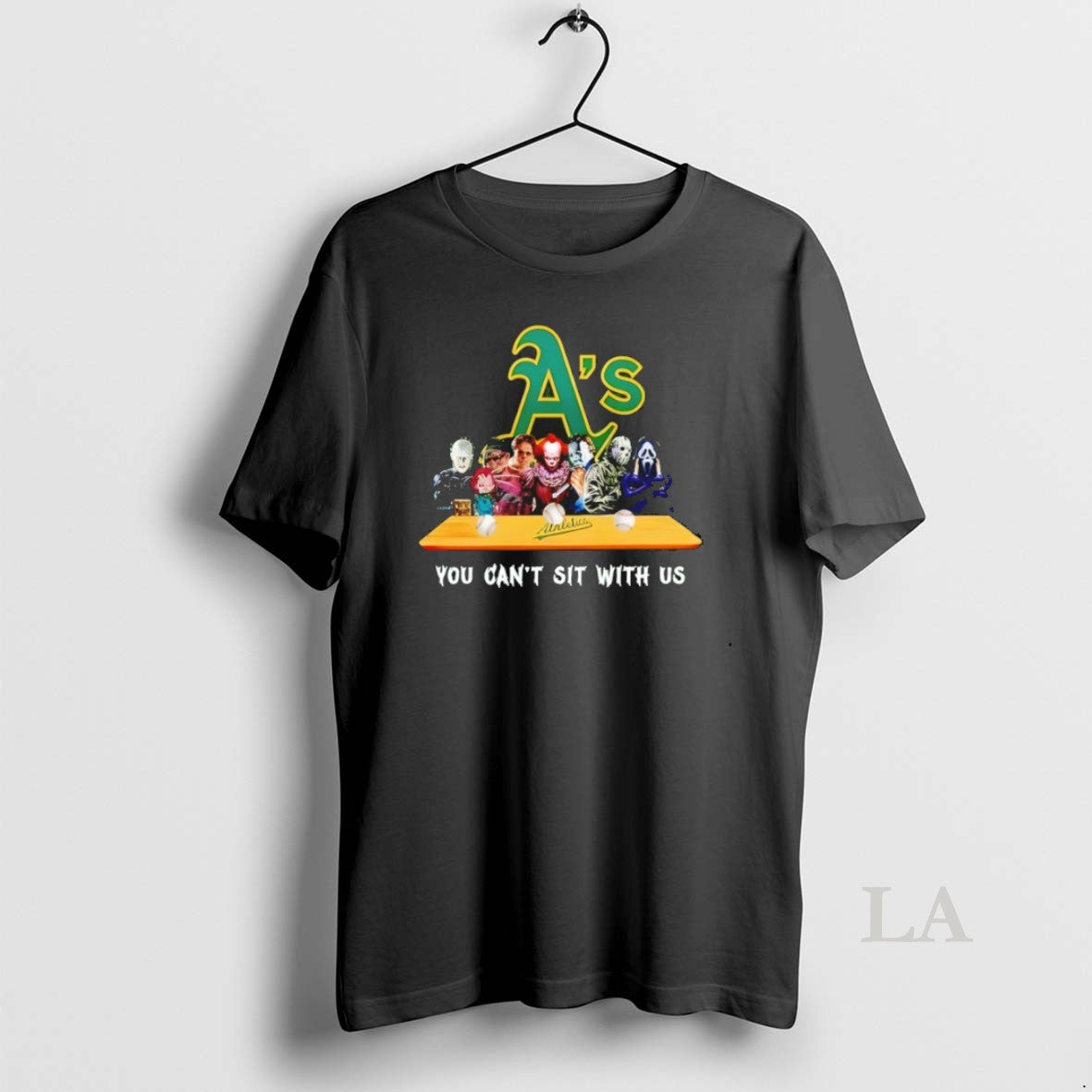 Original Horror Movie Characters You Cant Sit Us Oakland Athletics Halloween T-Shirts, Hoodie, Sweatshirt - T-Shirt, Sweatshirt, Hoodie