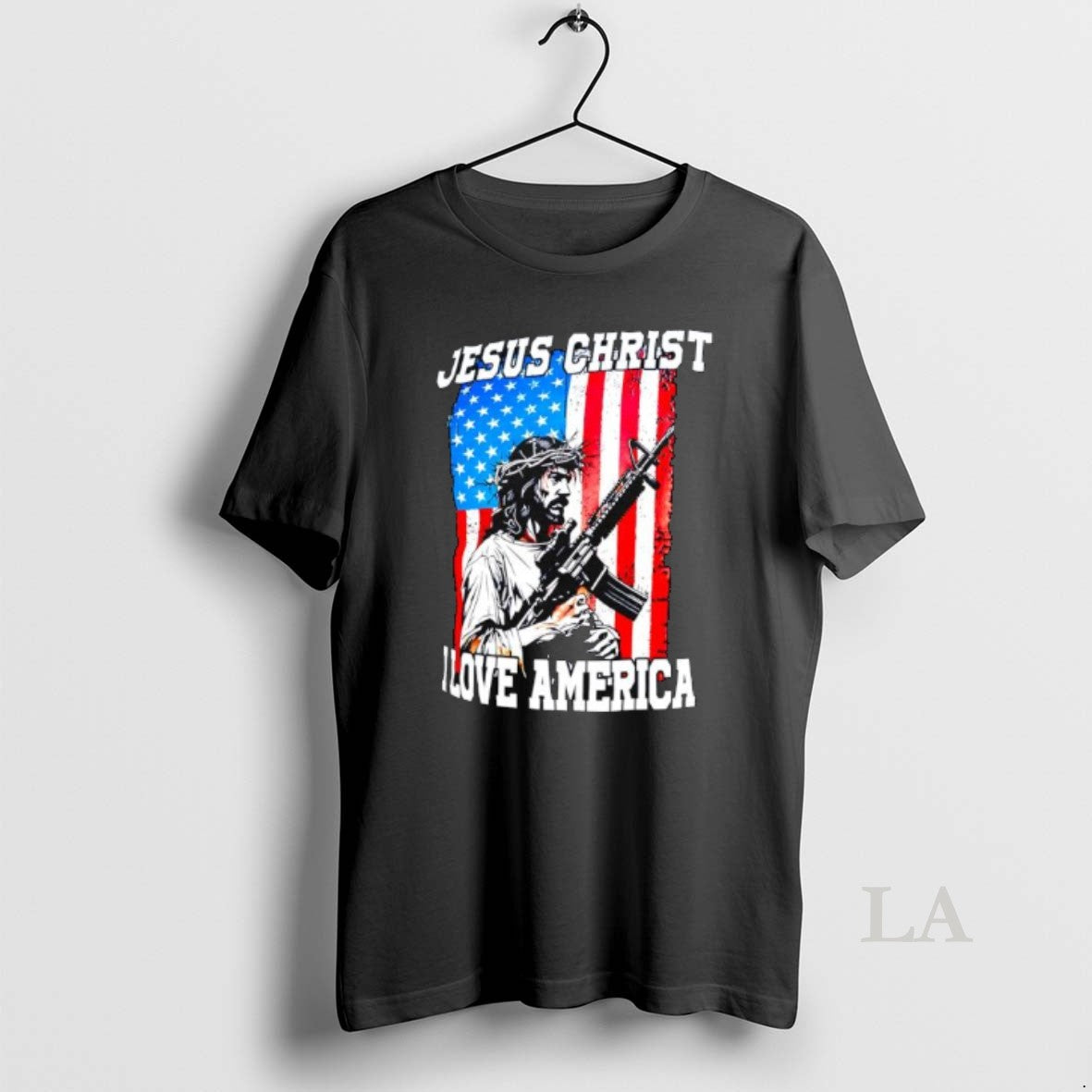 Original Jesus Christ I Love America Rifle American Flag T-Shirts, Hoodie, Sweatshirt - T-Shirt, Sweatshirt, Hoodie