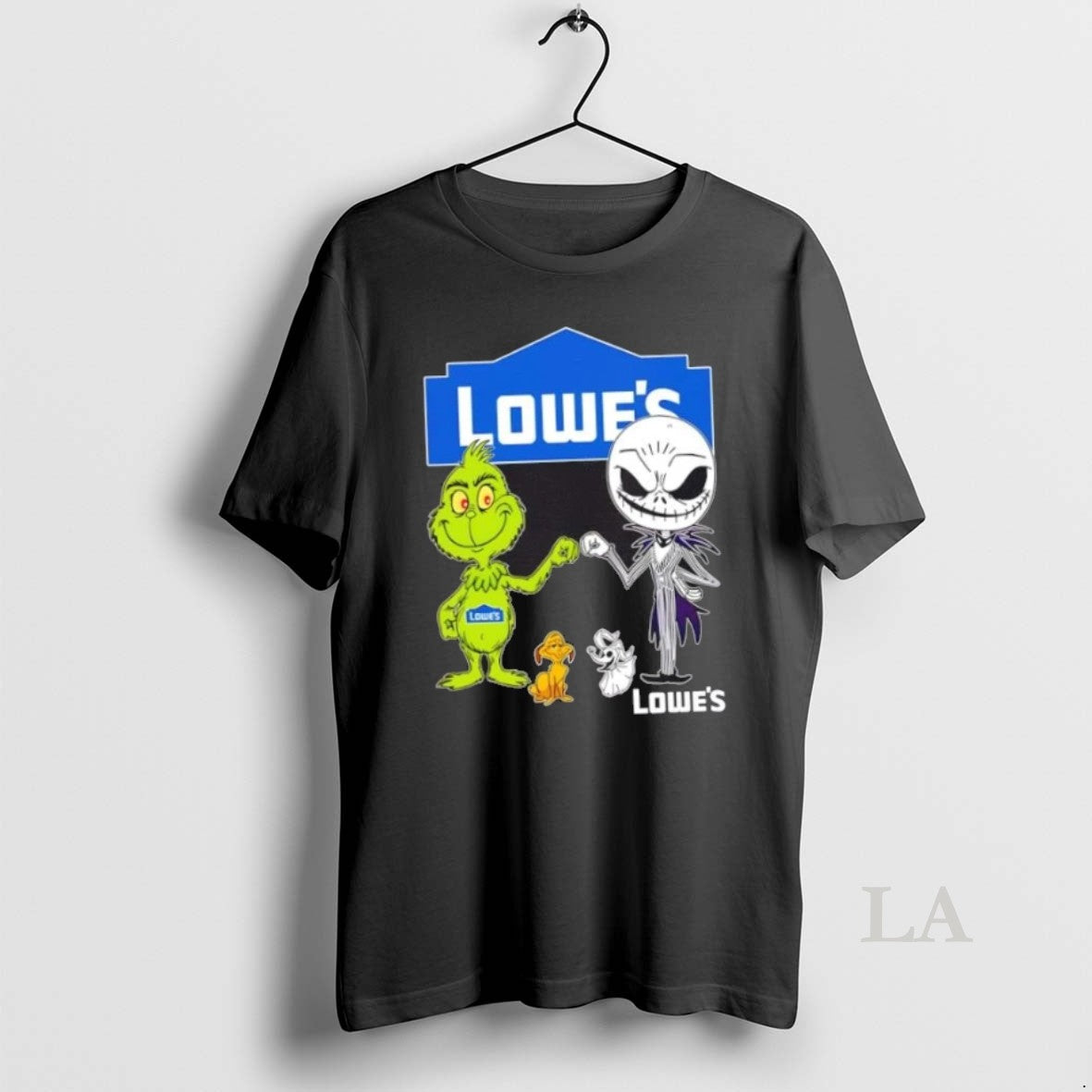 Original Lowes X Grinch Jack Skellington Fist Bump Friends T-Shirts, Hoodie, Sweatshirt - T-Shirt, Sweatshirt, Hoodie