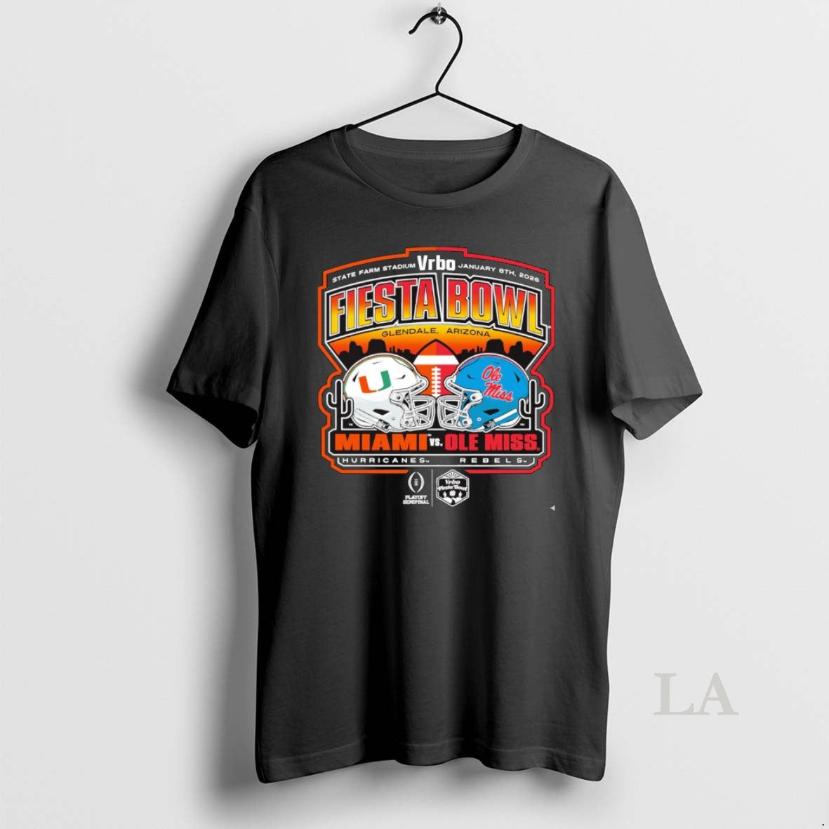Original Miami Vs Ole Miss 2026 Vrbo Fiesta Bowl Matchup Cfp Semifinal Scripted T-Shirts, Hoodie, Sweatshirt - T-Shirt, Sweatshirt, Hoodie