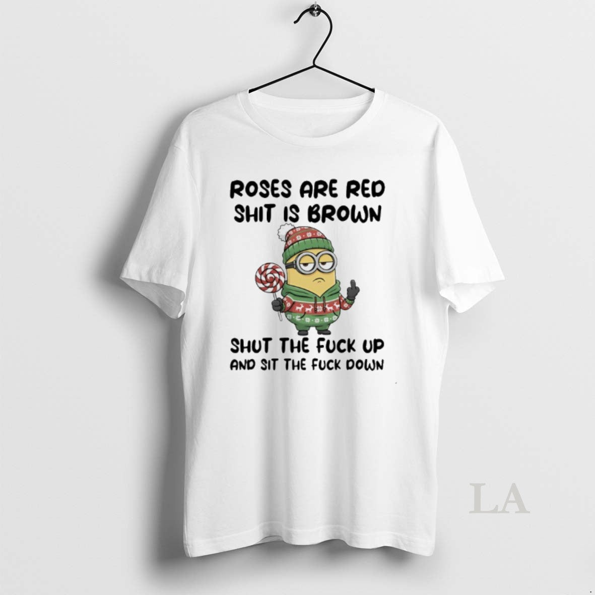 Original Minion Middle Finger Roses Are Red Shit Is Brown Shut Fuck Up T-Shirts, Hoodie, Sweatshirt - T-Shirt, Sweatshirt, Hoodie