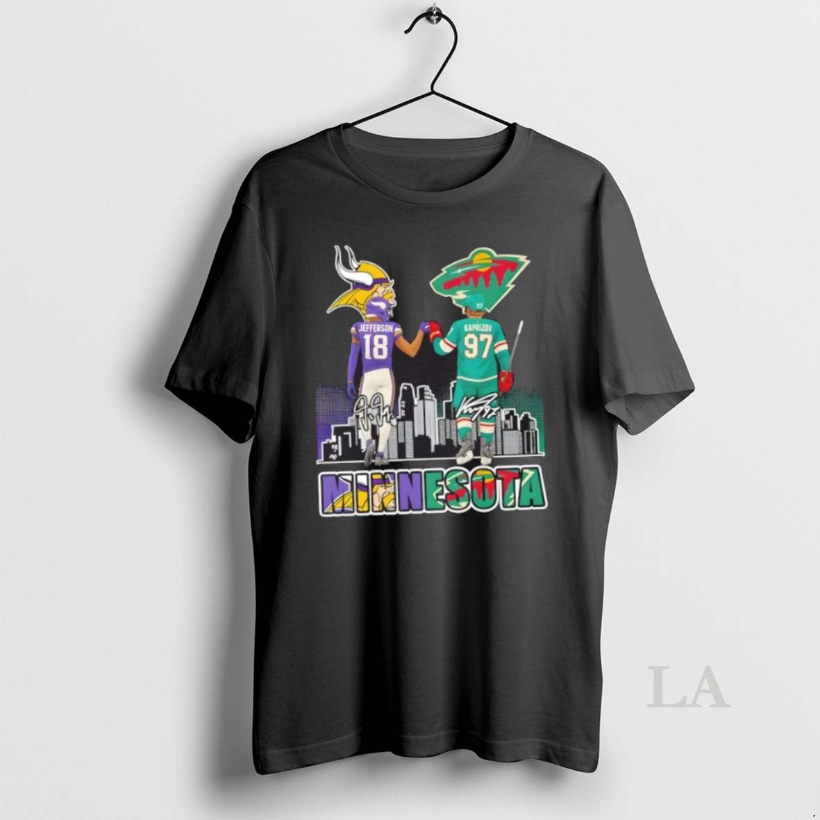 Original Minnesota Sports Jefferson Vikings X Kaprizov Wild Skyline T-Shirts, Hoodie, Sweatshirt - T-Shirt, Sweatshirt, Hoodie