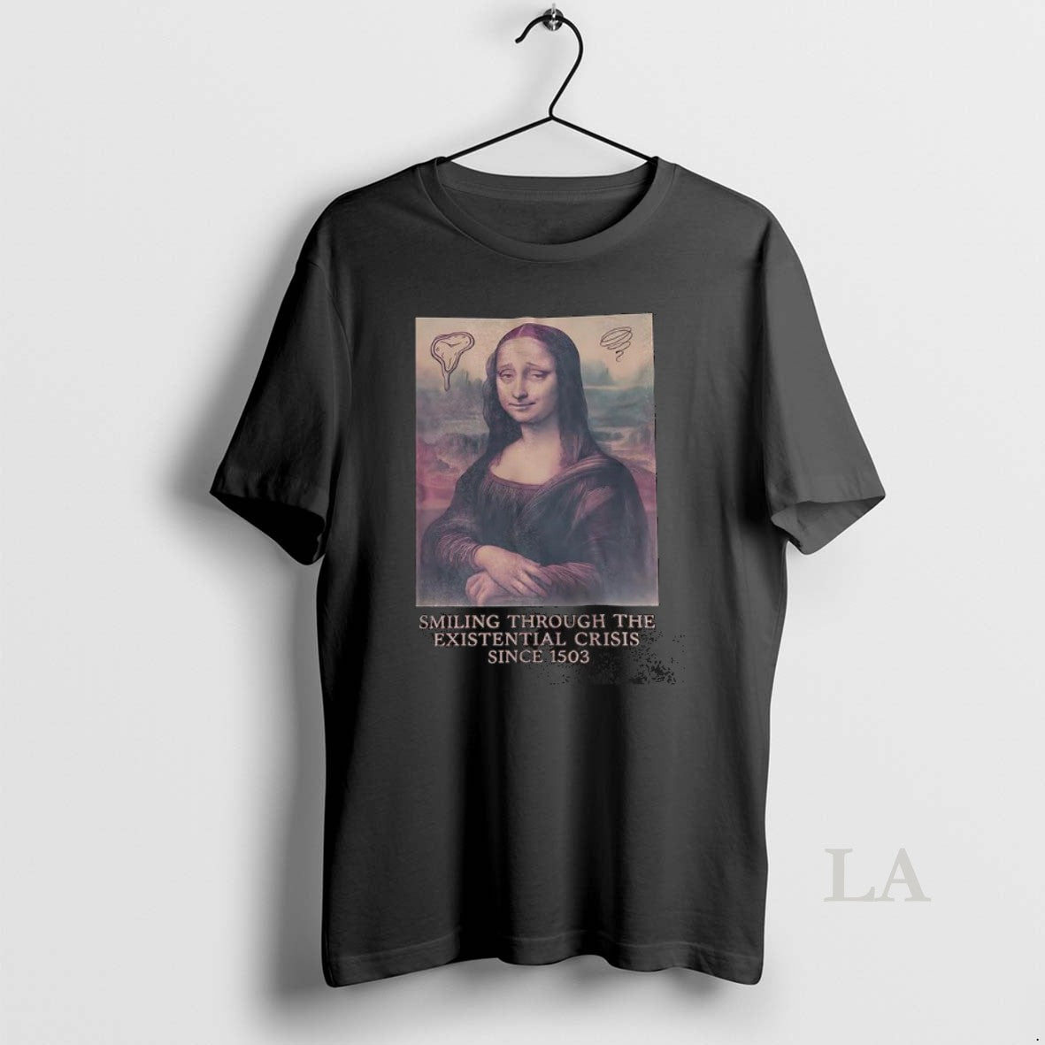 Original Mona Lisa Smiling Through Existential Crisis Since 1503 T-Shirts, Hoodie, Sweatshirt - T-Shirt, Sweatshirt, Hoodie