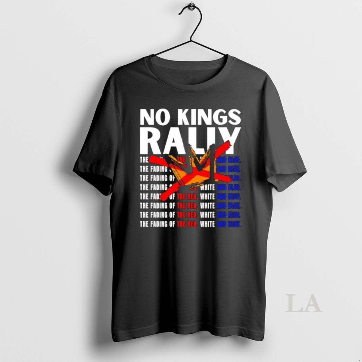 Original No Kings Rally Fading Red White Blue T-Shirts, Hoodie, Sweatshirt - T-Shirt, Sweatshirt, Hoodie