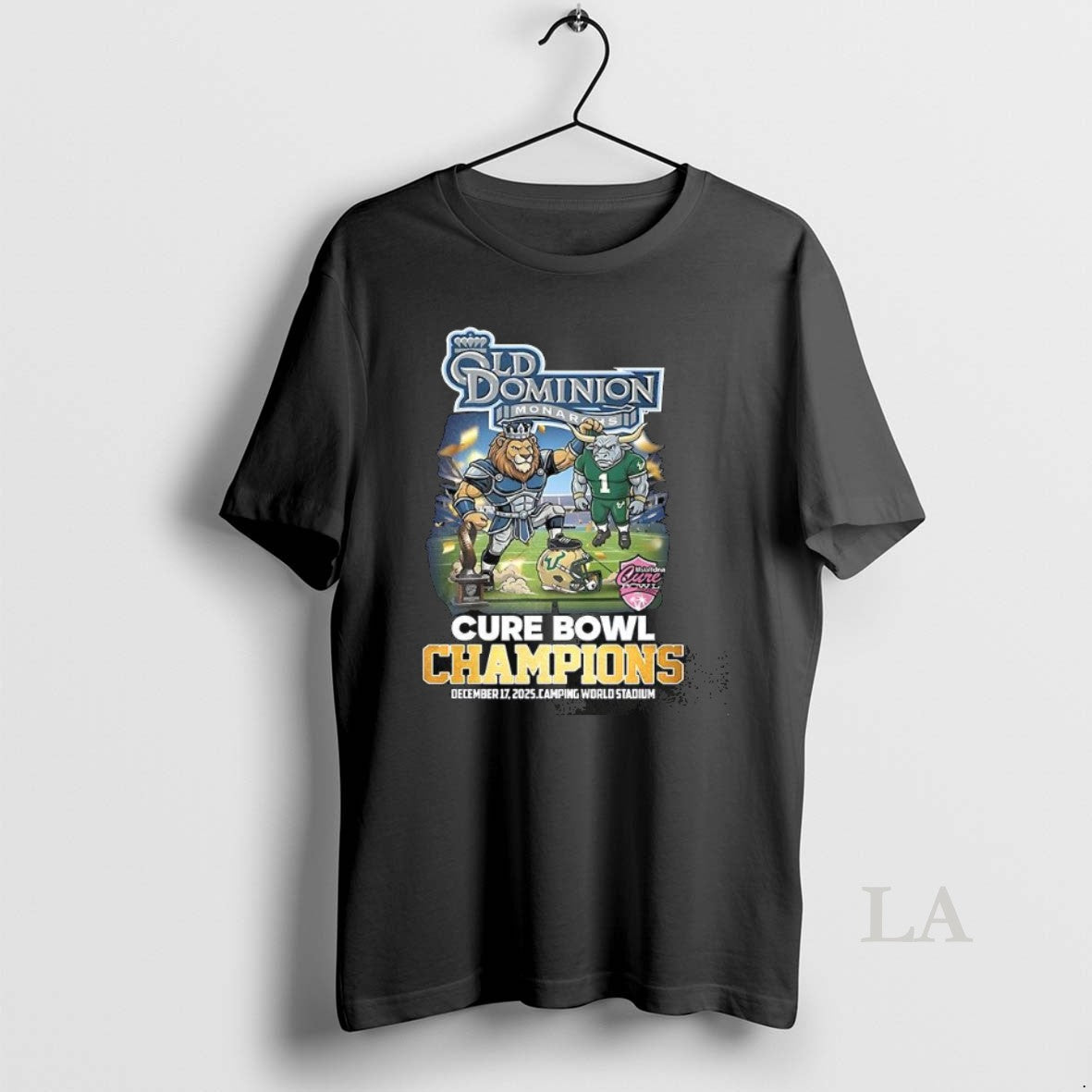 Original Old Dominion Monarchs Beat South Florida Bulls 2025 Cure Bowl Champions Mascot T-Shirts, Hoodie, Sweatshirt - T-Shirt, Sweatshirt, Hoodie