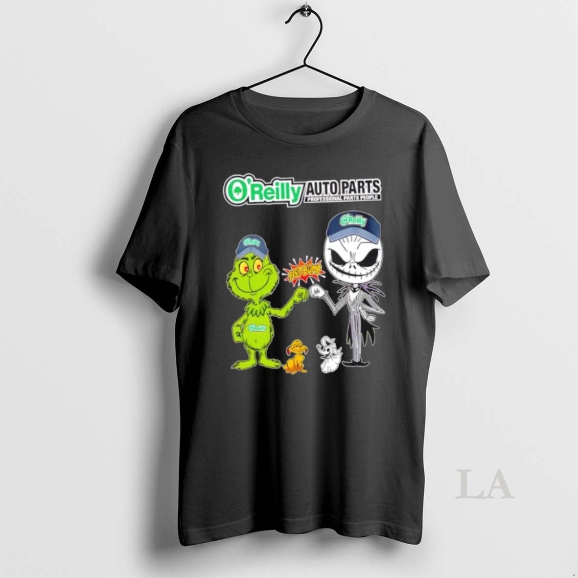 Original Oreilly Auto Parts X Grinch Jack Skellington Fist Bump Uniwilling Friends T-Shirts, Hoodie, Sweatshirt - T-Shirt, Sweatshirt, Hoodie