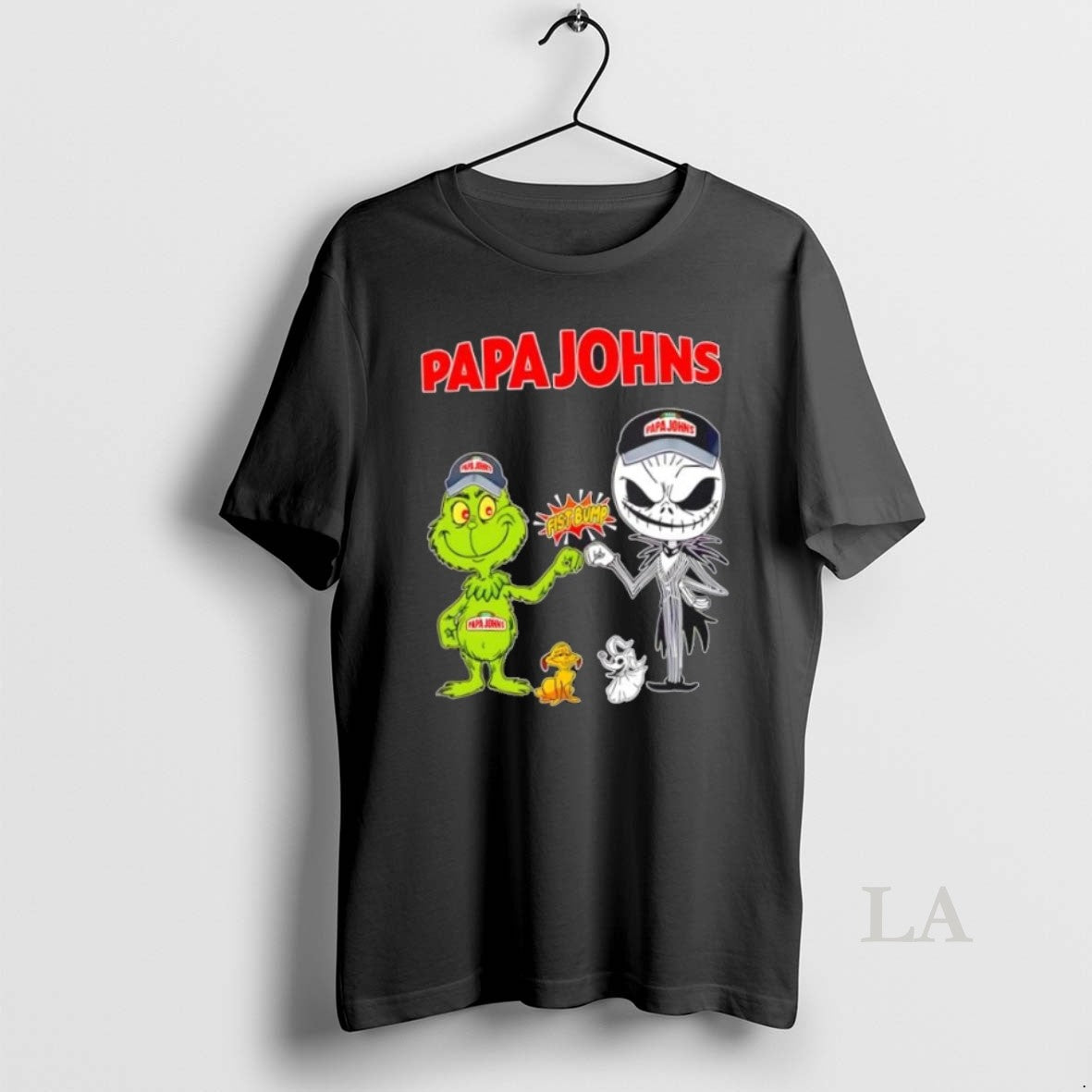 Original Papa Johns X Grinch Jack Skellington Fist Bump Uniwilling Friends T-Shirts, Hoodie, Sweatshirt - T-Shirt, Sweatshirt, Hoodie
