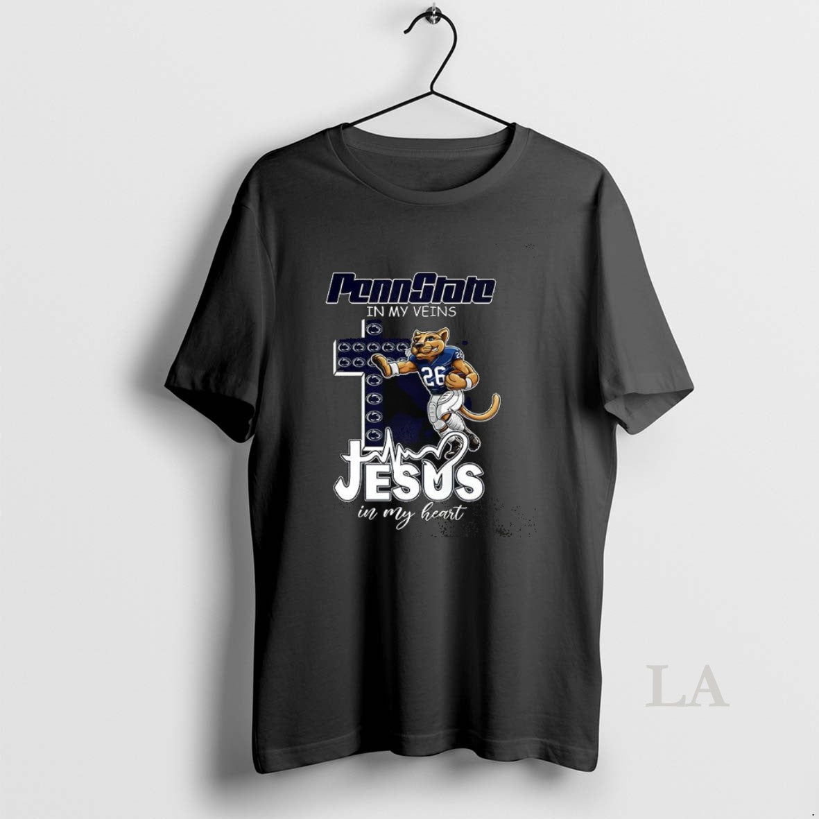Original Penn State Nittany Lions Football My Veins Jesus My Heart Christian T-Shirts, Hoodie, Sweatshirt - T-Shirt, Sweatshirt, Hoodie