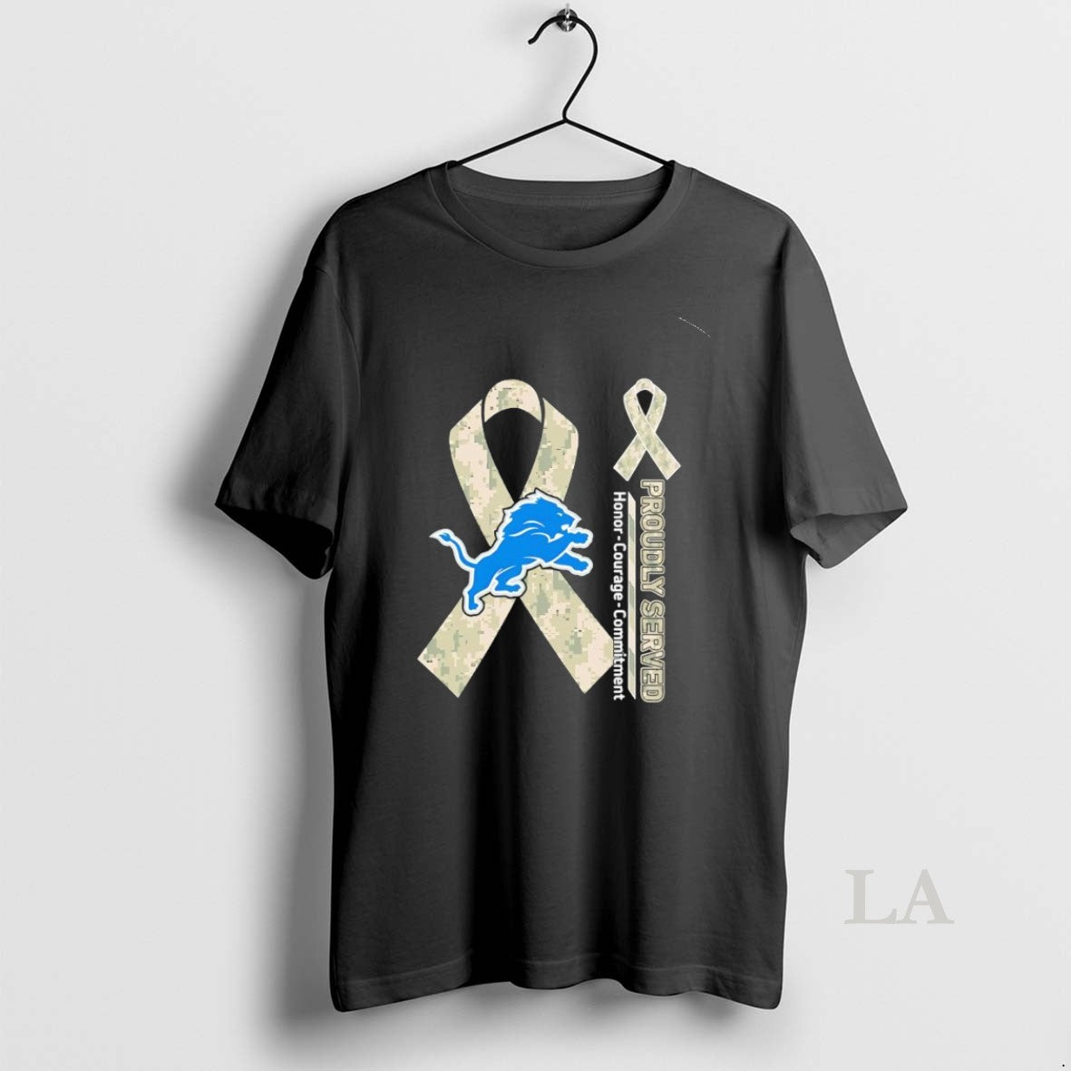 Original Proudly Served Honor Courage Commitment Detroit Lions Football T-Shirts, Hoodie, Sweatshirt - T-Shirt, Sweatshirt, Hoodie