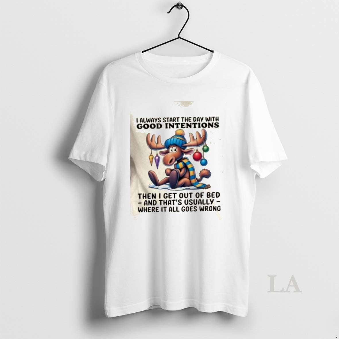 Original Reindeer I Always Start Day Good Intentions Then I Get Out T-Shirts, Hoodie, Sweatshirt - T-Shirt, Sweatshirt, Hoodie