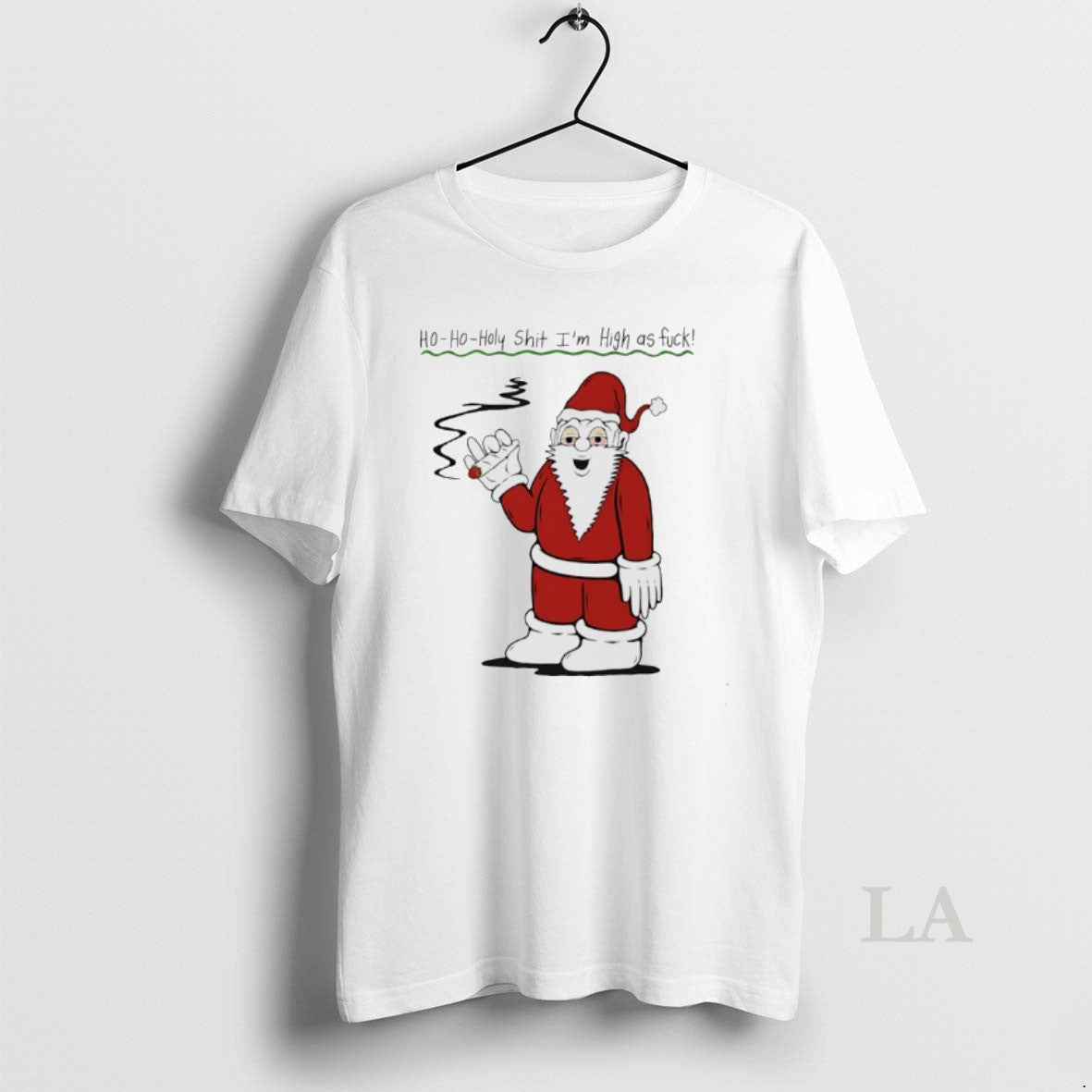 Original Santa Cigar Ho Oho Holy Shit Im High As Fuck T-Shirts, Hoodie, Sweatshirt - T-Shirt, Sweatshirt, Hoodie
