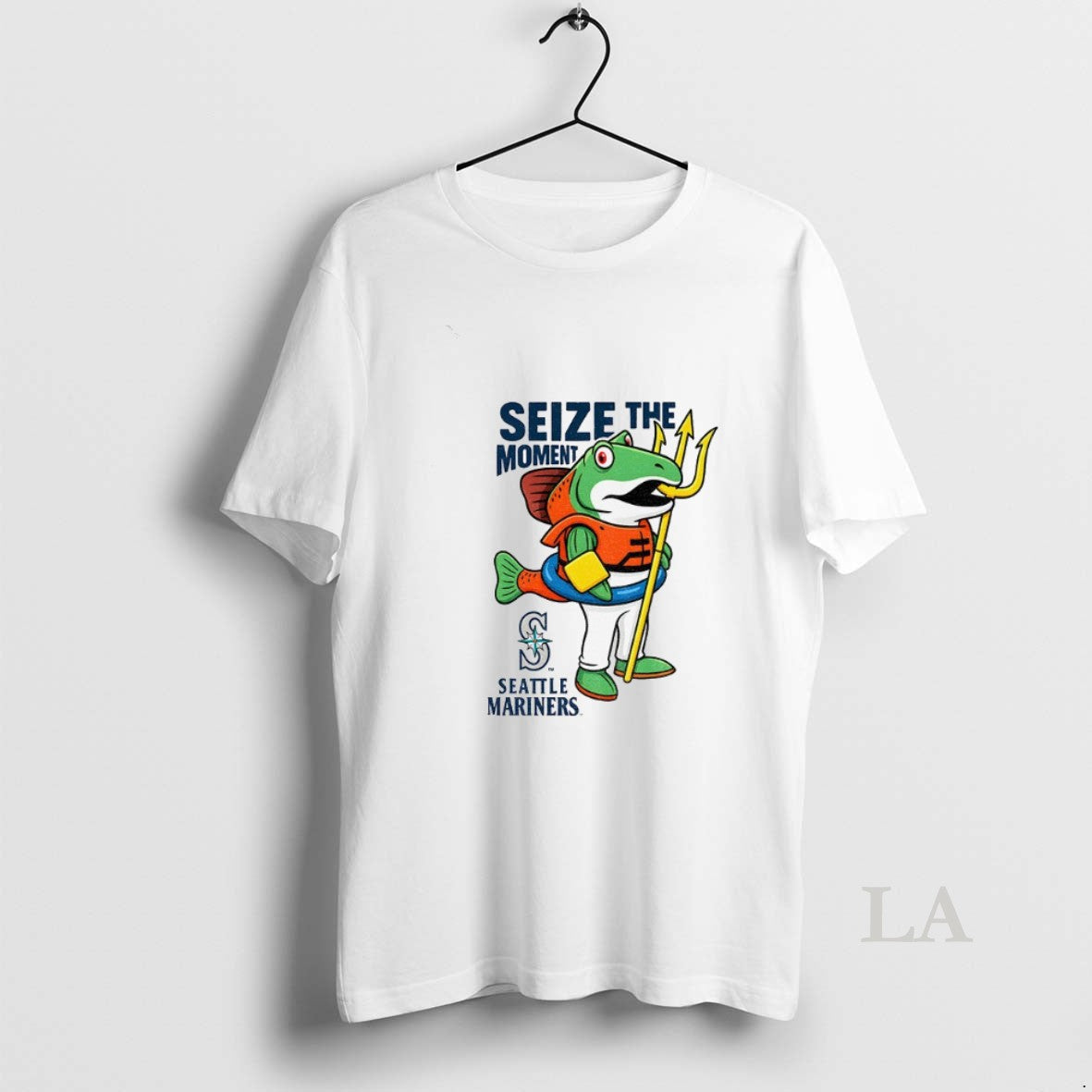 Original Seattle Mariners Humpy Salmon Holding Trident Seize Moment Mlb T-Shirts, Hoodie, Sweatshirt - T-Shirt, Sweatshirt, Hoodie