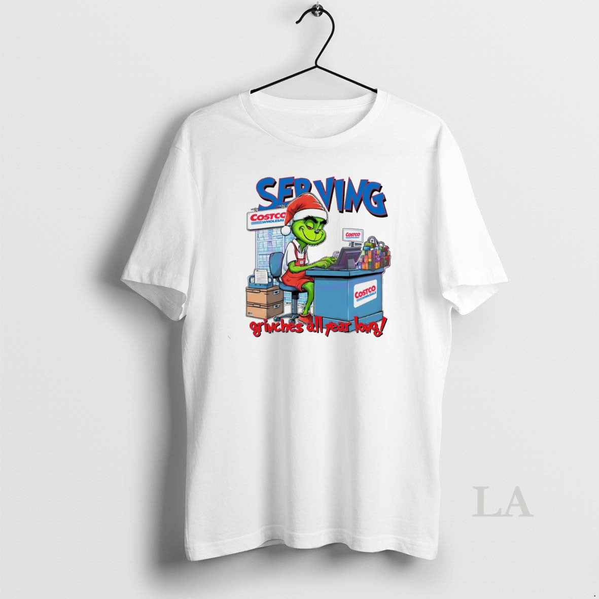 Original Serving Grinches All Year Long Grinch White T-Shirts, Hoodie, Sweatshirt - T-Shirt, Sweatshirt, Hoodie