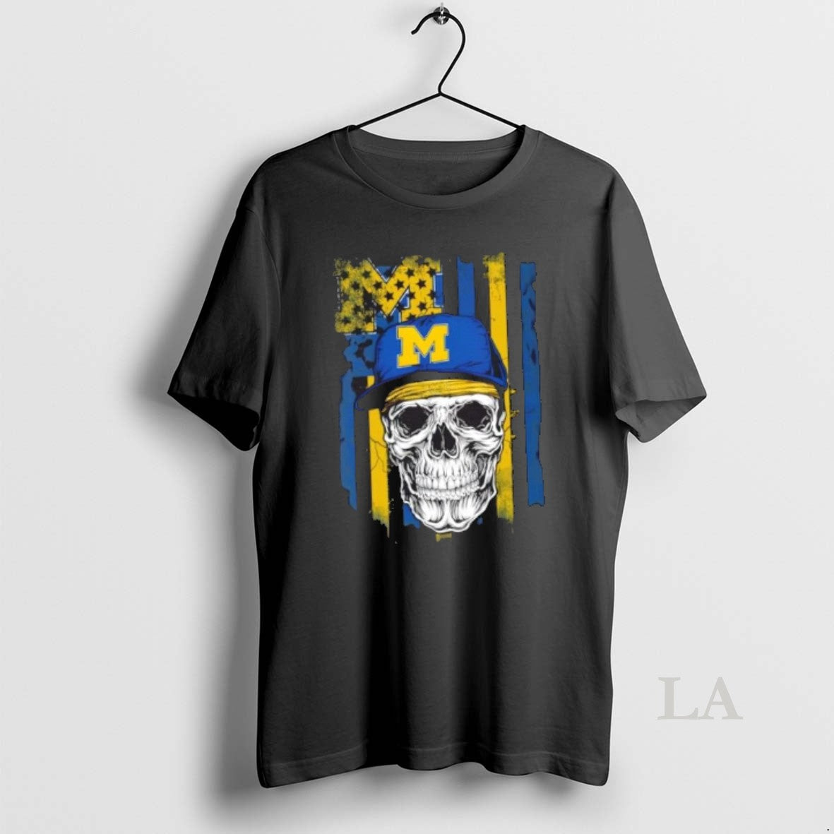 Original Skull Wearing Cap Michigan Wolverines Us Flag T-Shirts, Hoodie, Sweatshirt - T-Shirt, Sweatshirt, Hoodie