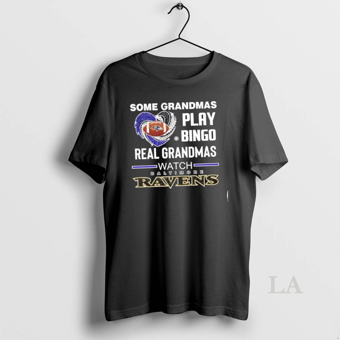 Original Some Grandmas Play Bingo Real Grandmas Watch Baltimore Ravens Football Diamond Heart T-Shirts, Hoodie, Sweatshirt - T-Shirt, Sweatshirt, Hoodie