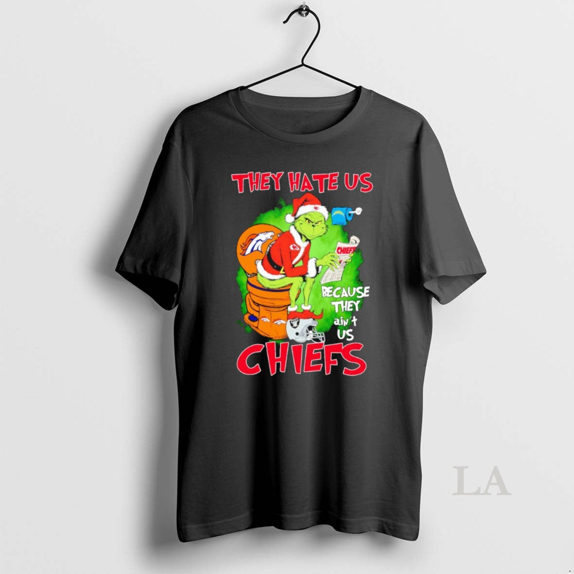 Original Grinch Sitting Toilet Wearing Kansas City Chiefs They Hate Us T-Shirts, Hoodie, Sweatshirt - T-Shirt, Sweatshirt, Hoodie