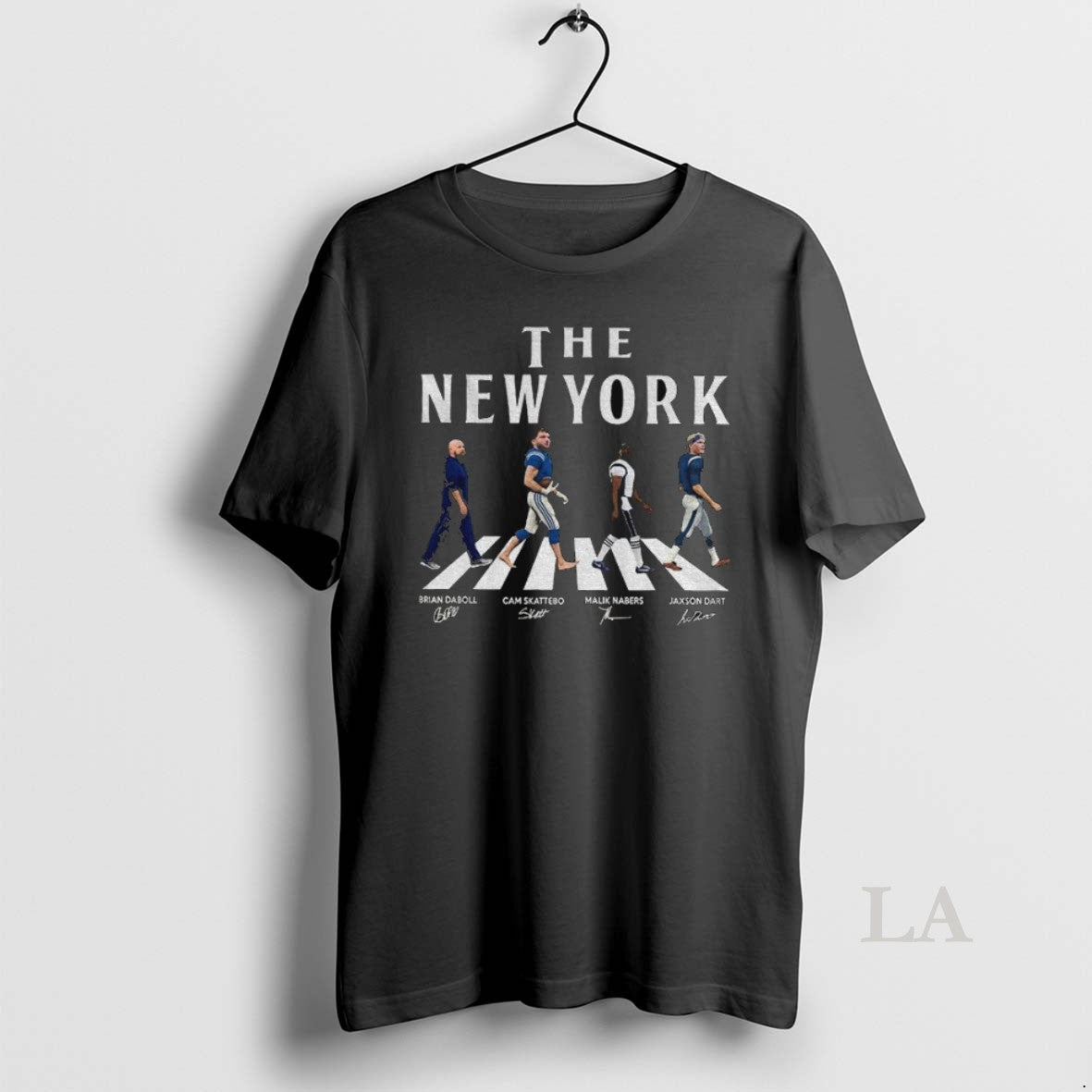 Original New York Walking Road Signatures Football Jaxson Dart Malik Nabers Cam Skattebo T-Shirts, Hoodie, Sweatshirt - T-Shirt, Sweatshirt, Hoodie
