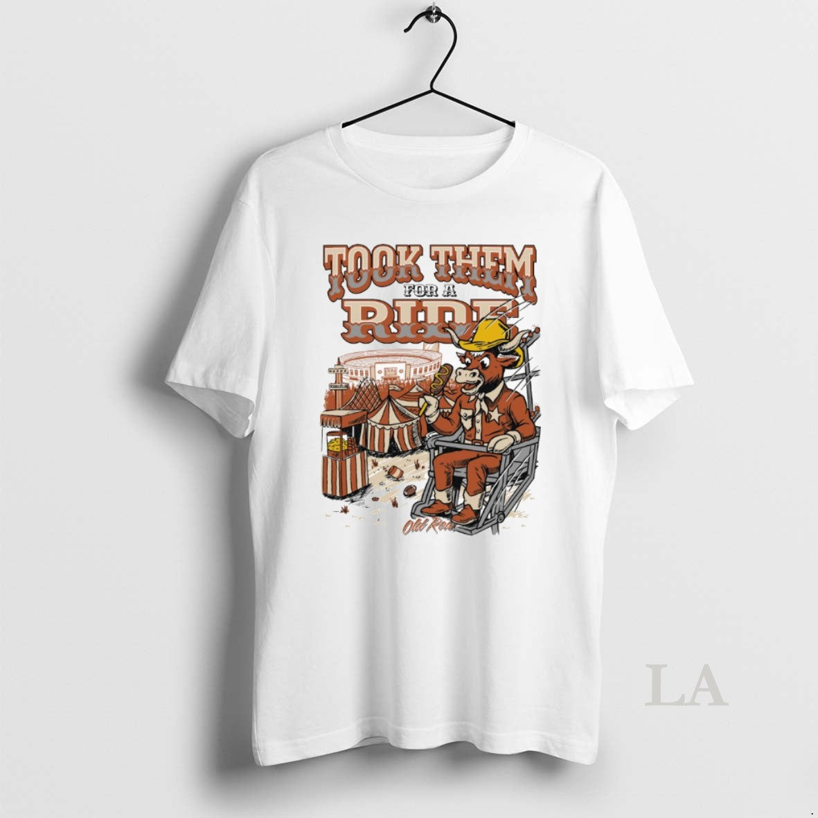Original Took Them Ride Texas Longhorns Mascot Painting T-Shirts, Hoodie, Sweatshirt - T-Shirt, Sweatshirt, Hoodie