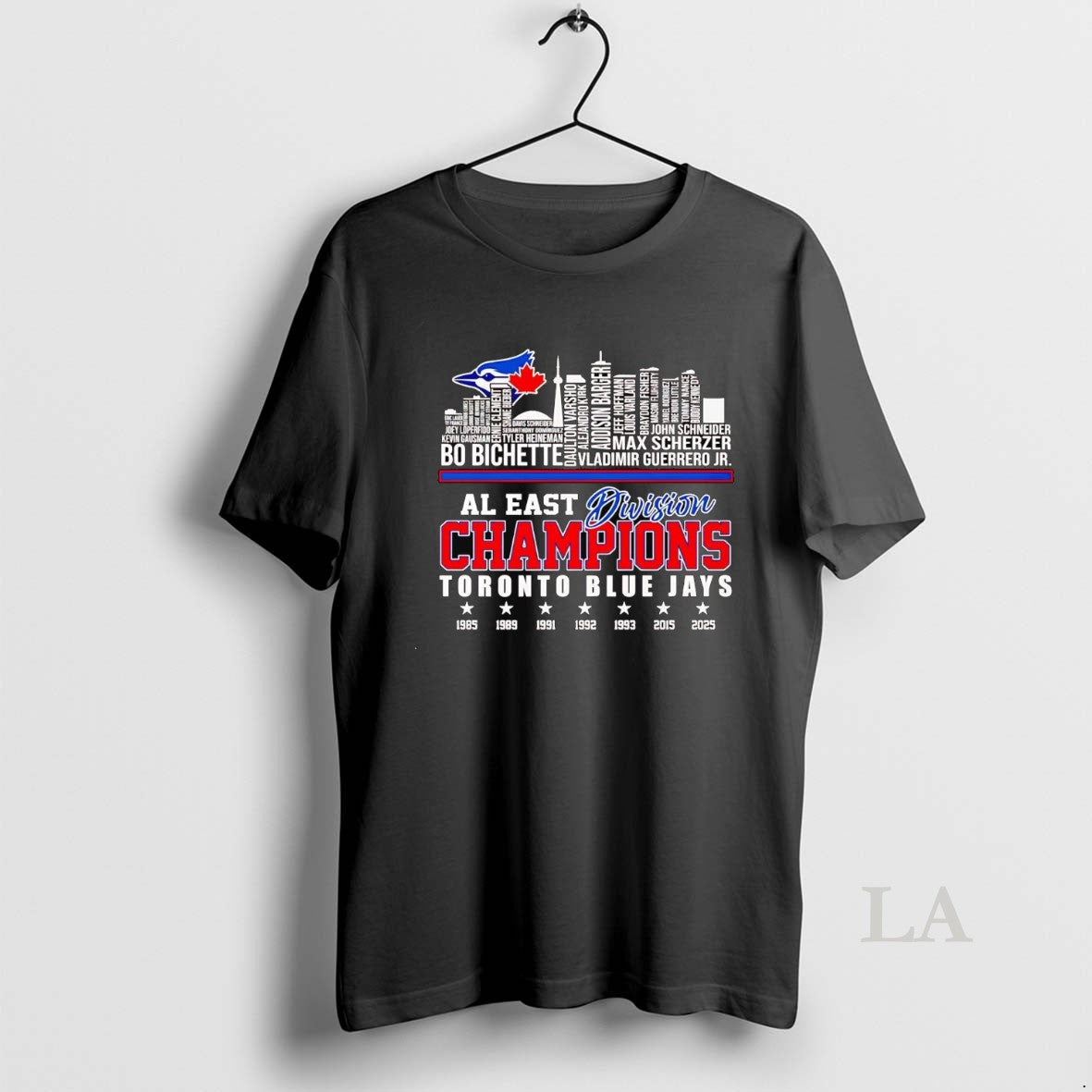 Original Toronto Blue Jays 2025 Al East Division Champions Players Names Skyline T-Shirts, Hoodie, Sweatshirt - T-Shirt, Sweatshirt, Hoodie