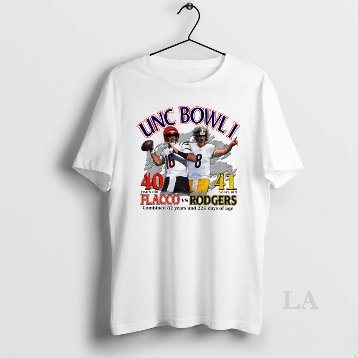 Original Unc Bowl I 40 Years Old Flacco Vs 41 Years Old Rodgers T-Shirts, Hoodie, Sweatshirt - T-Shirt, Sweatshirt, Hoodie