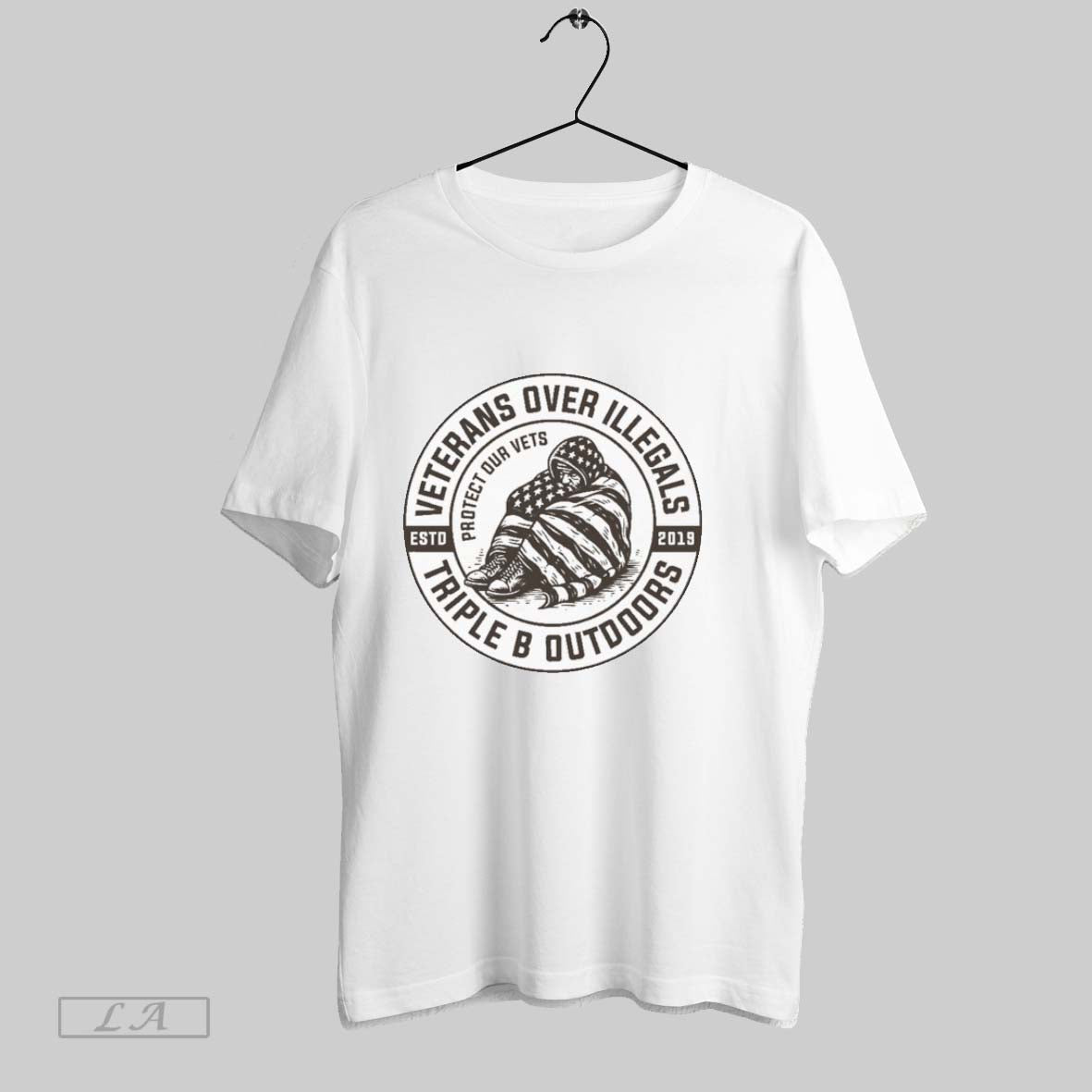 Original Veterans Over Illegals Protect Our Vets Triple B Outdoors Est 2019 T-Shirts, Hoodie, Sweatshirt - T-Shirt, Sweatshirt, Hoodie