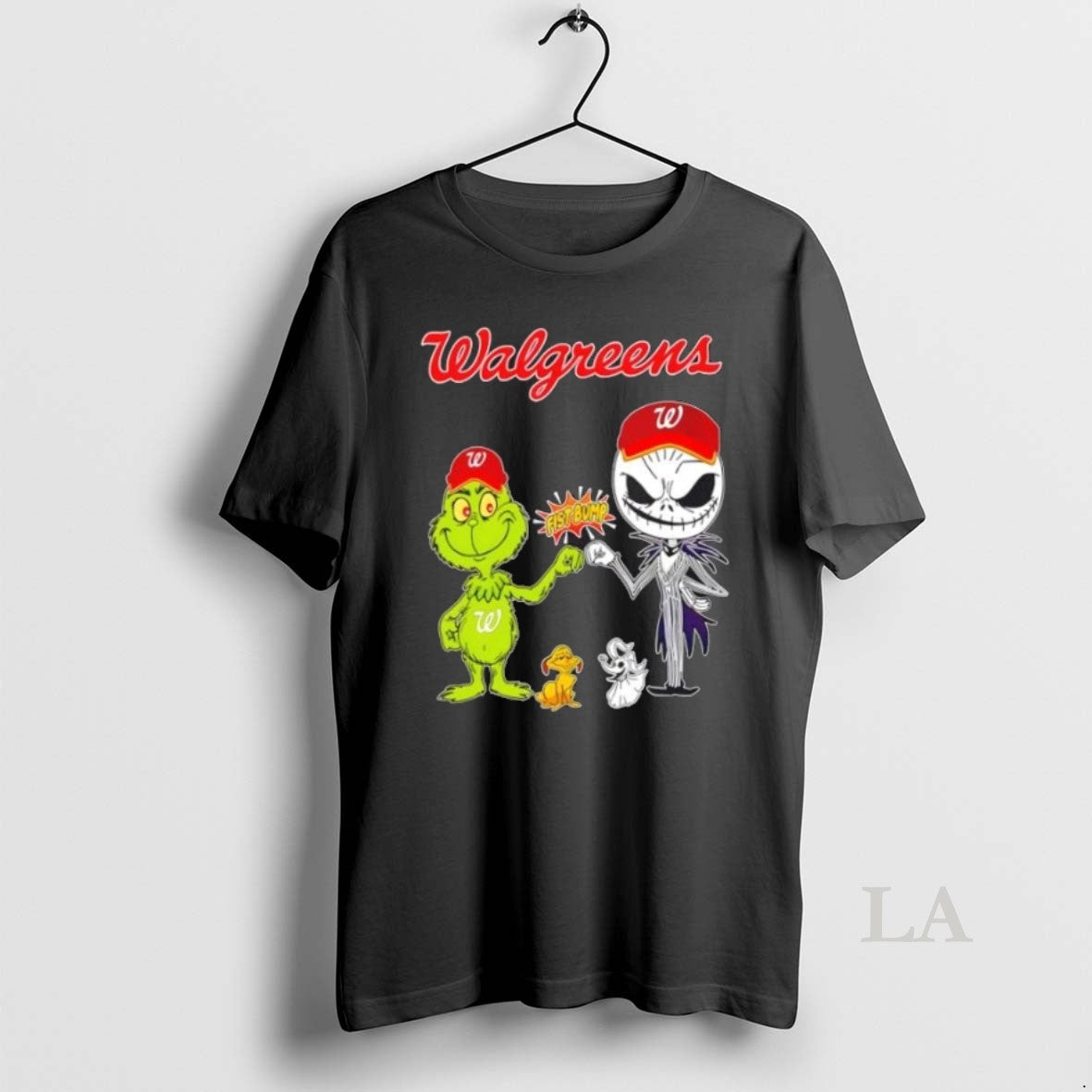 Original Walgreens X Grinch Jack Skellington Fist Bump Uniwilling Friends T-Shirts, Hoodie, Sweatshirt - T-Shirt, Sweatshirt, Hoodie