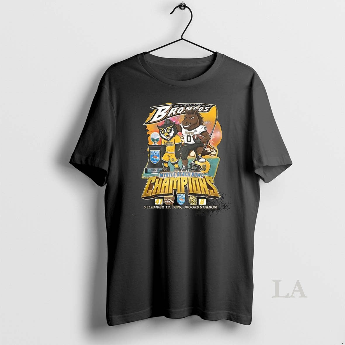 Original Western Michigan Broncos Beat Kennesaw State 2025 Myrtle Beach Bowl Score Mascot T-Shirts, Hoodie, Sweatshirt - T-Shirt, Sweatshirt, Hoodie