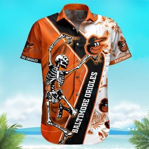 Orioles Skeleton Dancing Baltimore Orioles Shirt - Orioles Hawaiian Shirt Unisex T-shirt, Sweatshirt, Hoodie, Long Sleeve Tee - T-Shirt, Sweatshirt, Hoodie