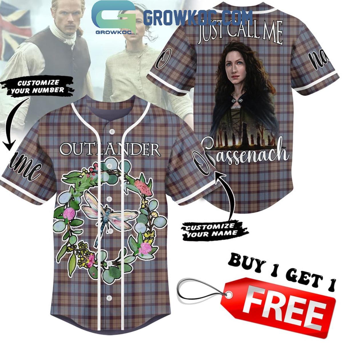 Outlander Just Call Me Sassenach Personalized Baseball Jersey Unisex T-shirt, Sweatshirt, Hoodie, Long Sleeve Tee - T-Shirt, Sweatshirt, Hoodie