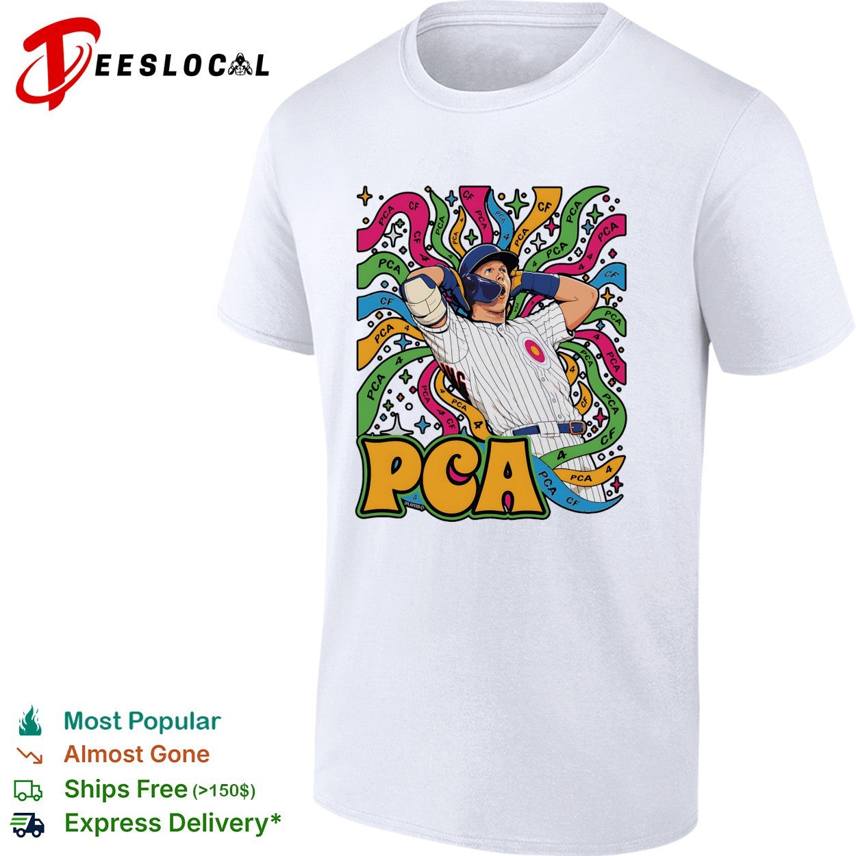 PCA Pete Crow-Armstrong Chicago Cubs psychedelic style colorful shirt Unisex T-shirt, Sweatshirt, Hoodie, Long Sleeve Tee - T-Shirt, Sweatshirt, Hoodie
