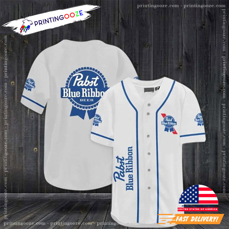 Pabst Blue Ribbon Baseball Jersey Unisex T-shirt, Sweatshirt, Hoodie, Long Sleeve Tee - T-Shirt, Sweatshirt, Hoodie