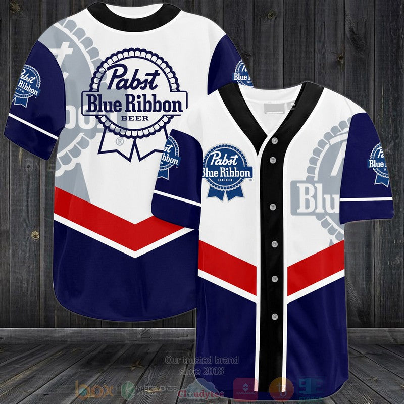 Pabst Blue Ribbon Beer white red blue Baseball shirt Unisex T-shirt, Sweatshirt, Hoodie, Long Sleeve Tee - T-Shirt, Sweatshirt, Hoodie