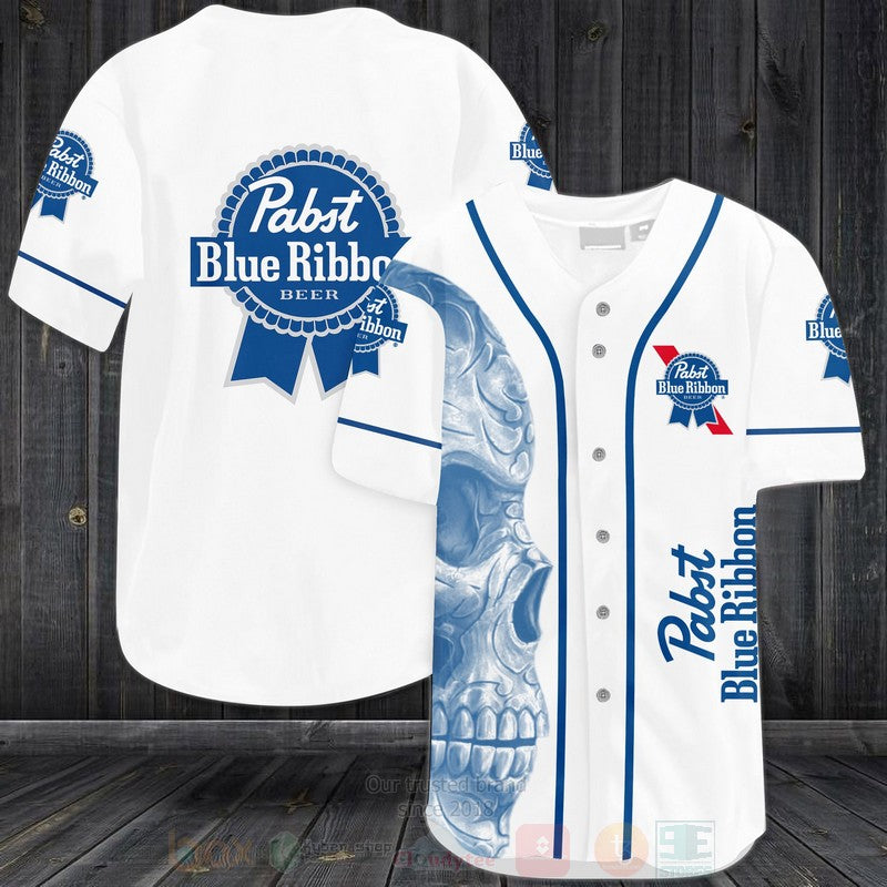 FASHION Pabst Blue Ribbon Skull Baseball Jerseys Botton Shirt Unisex T-shirt, Sweatshirt, Hoodie, Long Sleeve Tee - T-Shirt, Sweatshirt, Hoodie