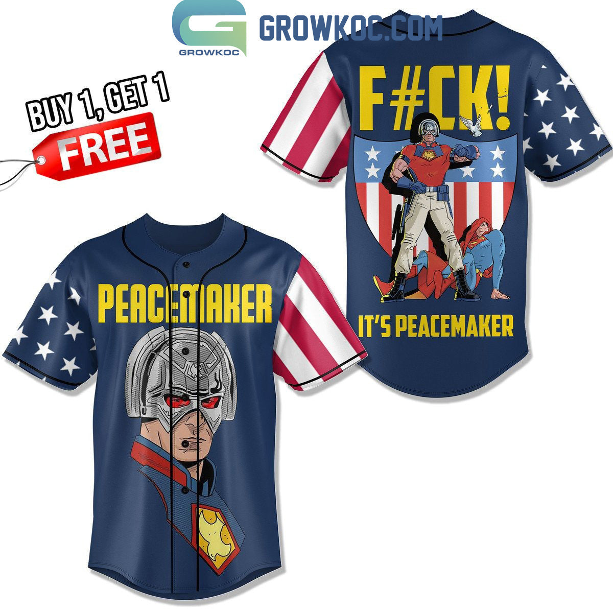 Peacemaker Its Peacemaker Personalized Baseball Jersey Unisex T-shirt, Sweatshirt, Hoodie, Long Sleeve Tee - T-Shirt, Sweatshirt, Hoodie