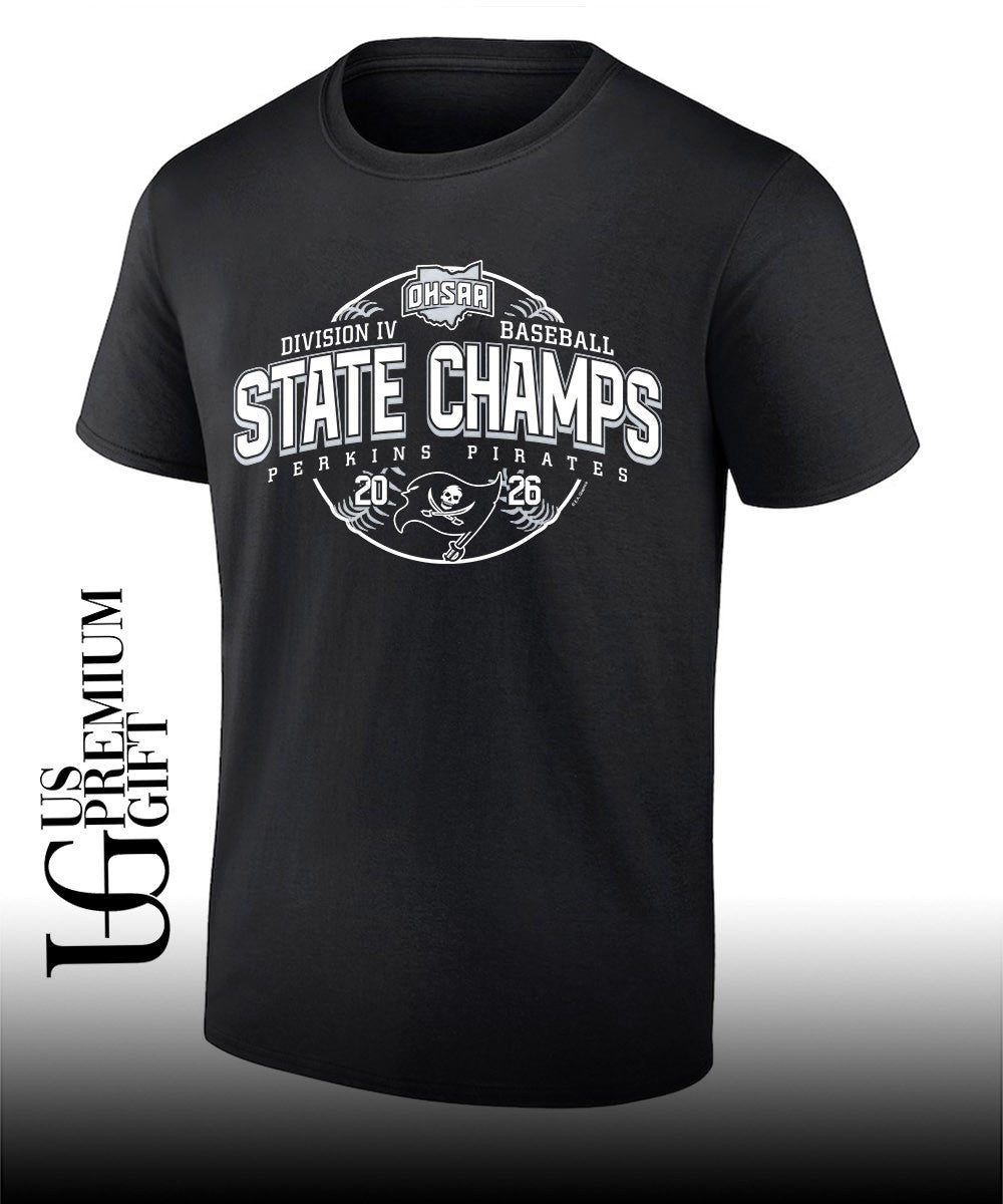 Perkins Pirates OHSAA Baseball D4 State Champions 2026 shirt Unisex T-shirt, Sweatshirt, Hoodie, Long Sleeve Tee - T-Shirt, Sweatshirt, Hoodie