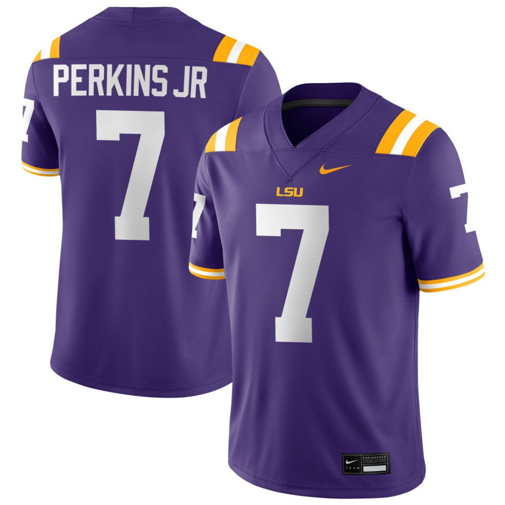 Harold Perkins Jr. LSU Tigers Jersey - Purple sports jersey product view 1