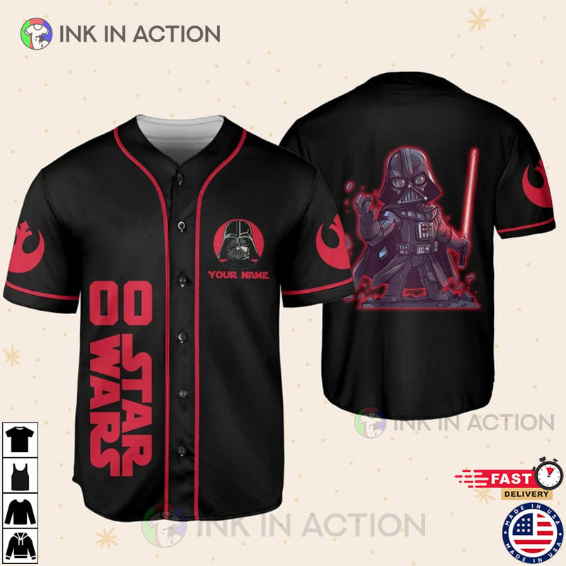 Personalize Star War Darth Vader Baseball Jersey Unisex T-shirt, Sweatshirt, Hoodie, Long Sleeve Tee - T-Shirt, Sweatshirt, Hoodie