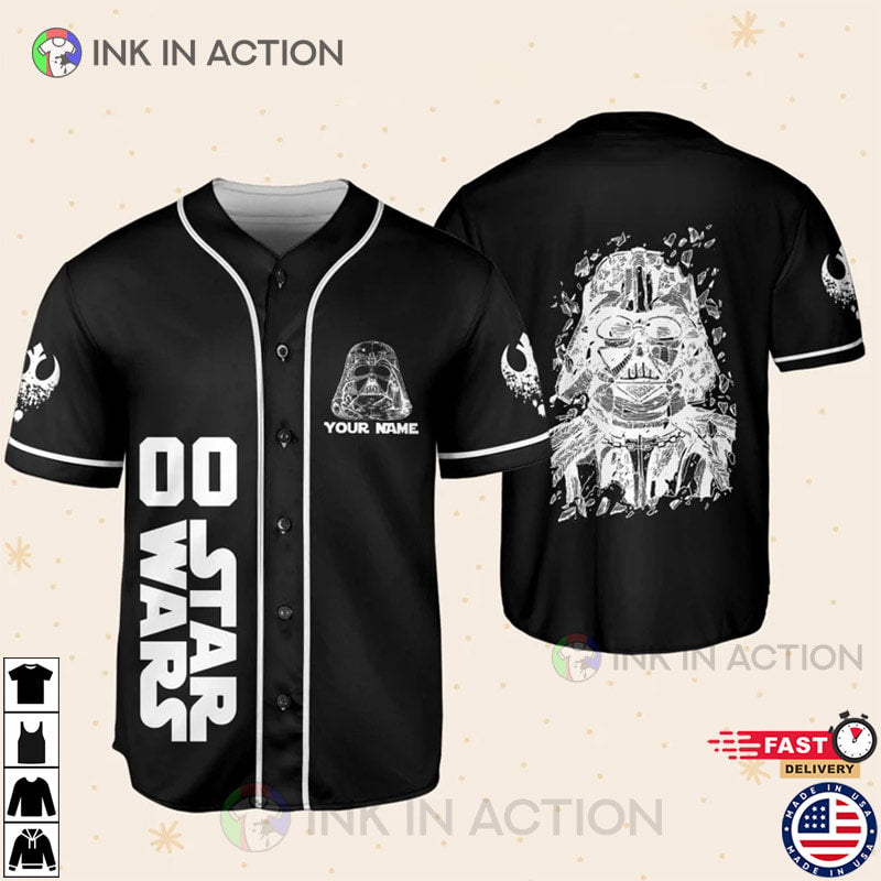 Personalize Star War Team Darth Vader Baseball Jersey Unisex T-shirt, Sweatshirt, Hoodie, Long Sleeve Tee - T-Shirt, Sweatshirt, Hoodie