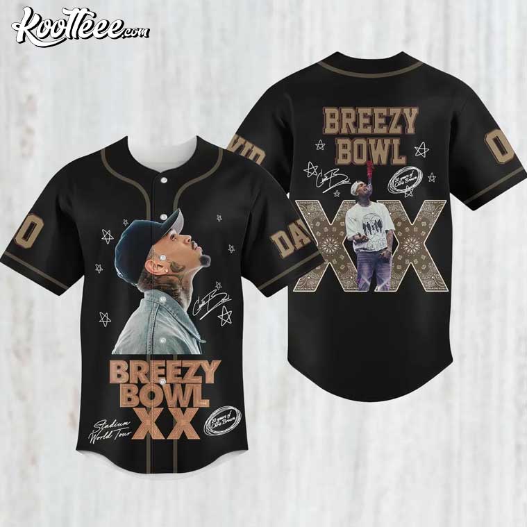 Personalized Chris Brown Breezy Bowl XX Baseball Jersey Unisex T-shirt, Sweatshirt, Hoodie, Long Sleeve Tee - T-Shirt, Sweatshirt, Hoodie