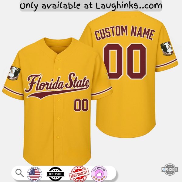 Personalized Florida State Fsu Seminoles Baseball Jersey Shirt Full Printed Unisex T-shirt, Sweatshirt, Hoodie, Long Sleeve Tee - T-Shirt, Sweatshirt, Hoodie