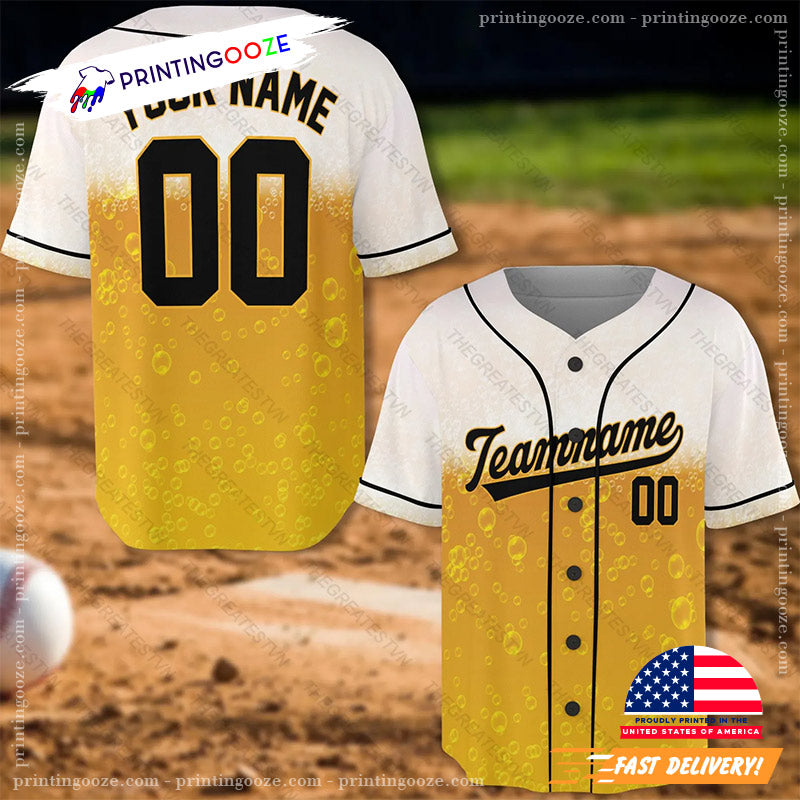 Personalized International Beer Day Baseball Jersey Unisex T-shirt, Sweatshirt, Hoodie, Long Sleeve Tee - T-Shirt, Sweatshirt, Hoodie