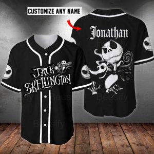 Personalized Jack Skellington Baseball Jersey Shirt, Jack Skellington Shirts Unisex T-shirt, Sweatshirt, Hoodie, Long Sleeve Tee - T-Shirt, Sweatshirt, Hoodie