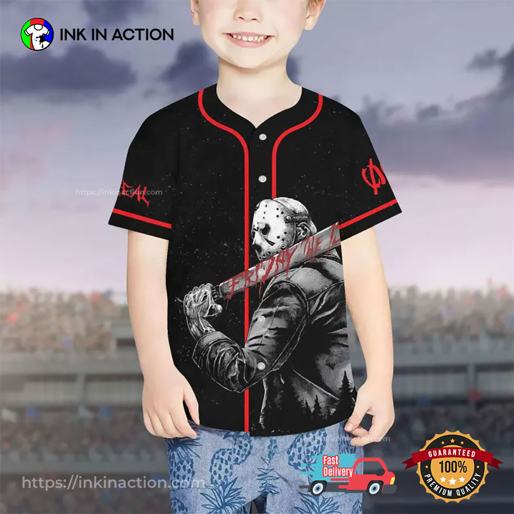Personalized Jason Voorhees Friday The 13th Baseball Jersey Unisex T-shirt, Sweatshirt, Hoodie, Long Sleeve Tee - T-Shirt, Sweatshirt, Hoodie