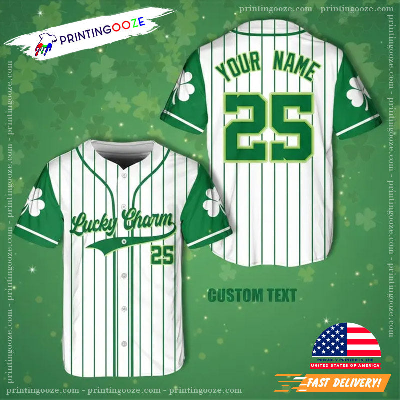 Personalized Lucky Charms St Patricks Day Baseball Jersey No. 2 Unisex T-shirt, Sweatshirt, Hoodie, Long Sleeve Tee - T-Shirt, Sweatshirt, Hoodie