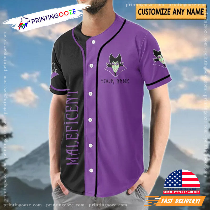 Personalized Maleficent Baseball Jersey Unisex T-shirt, Sweatshirt, Hoodie, Long Sleeve Tee - T-Shirt, Sweatshirt, Hoodie