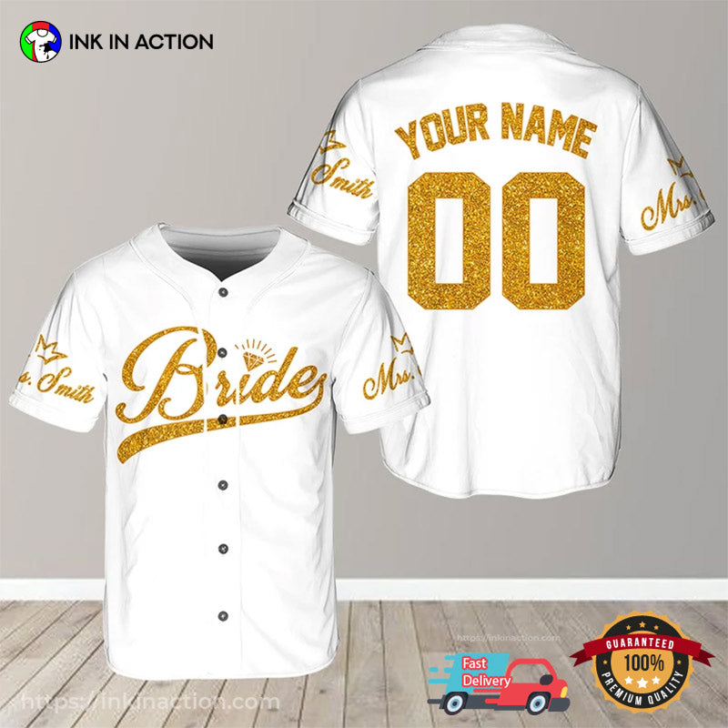 Personalized Married Couple Groom And Bride Baseball Jersey Unisex T-shirt, Sweatshirt, Hoodie, Long Sleeve Tee - T-Shirt, Sweatshirt, Hoodie