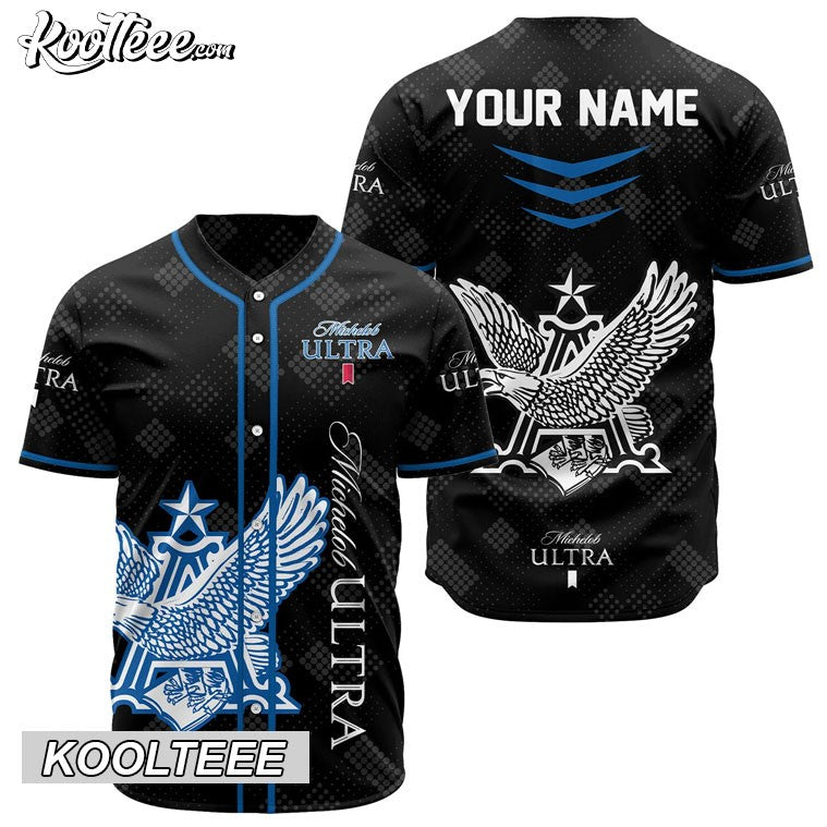 Personalized Michelob ULTRA Black Baseball Jersey Unisex T-shirt, Sweatshirt, Hoodie, Long Sleeve Tee - T-Shirt, Sweatshirt, Hoodie