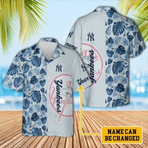 Personalized NY Yankees Unisex Custom Hawaiian Shirt, Yankees Hawaiian Shirt Unisex T-shirt, Sweatshirt, Hoodie, Long Sleeve Tee - T-Shirt, Sweatshirt, Hoodie